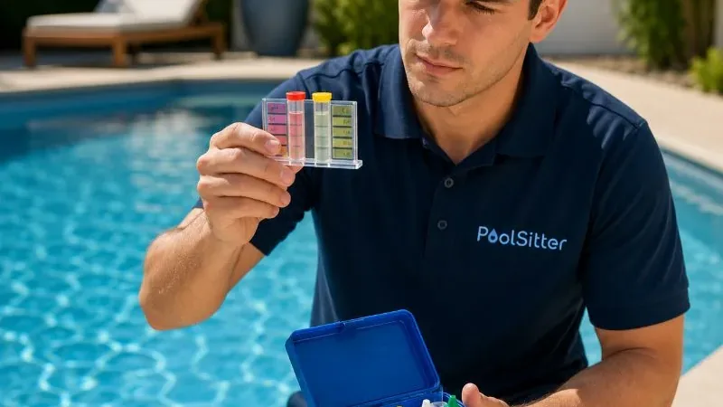 Pool chemical balancing water test